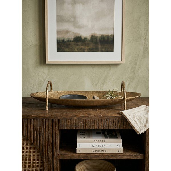 Iš metalo dekoratyvinis padėklas 12x47,5 cm Sagar – Bizzotto-image-2