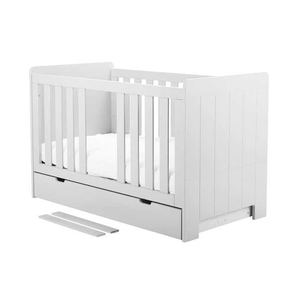 Balta reguliuojama vaikiška lova Pinio Calmo, 140 x 70 cm-image-2