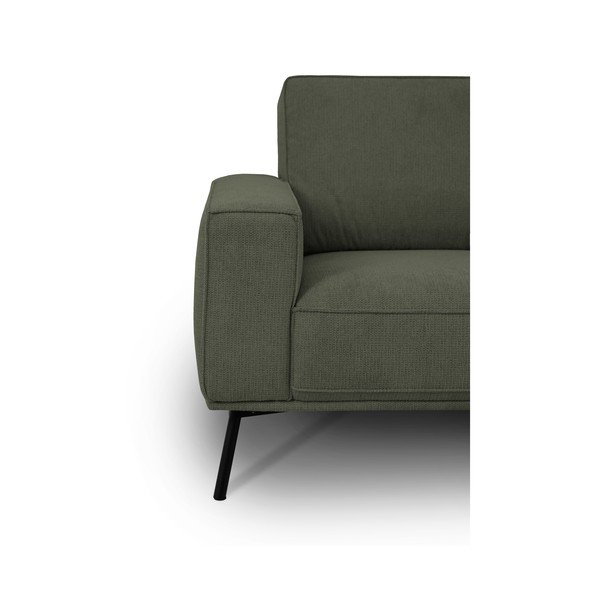 Tamsiai žalios spalvos kampinė sofa iš šenilinio audinio (su dešiniuoju kampu/„L“ formos) Amsterdam – Scandic-image-4