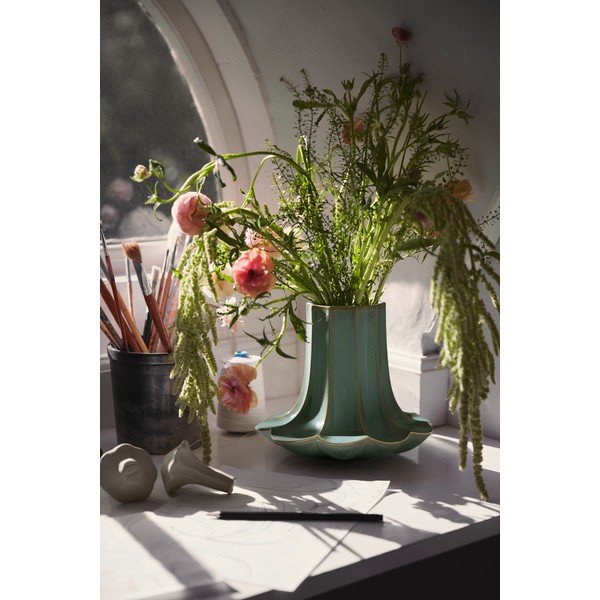 Šviesiai žalios spalvos iš keramikos vaza (aukštis 20,5 cm) Kantarel – Kähler Design-image-3