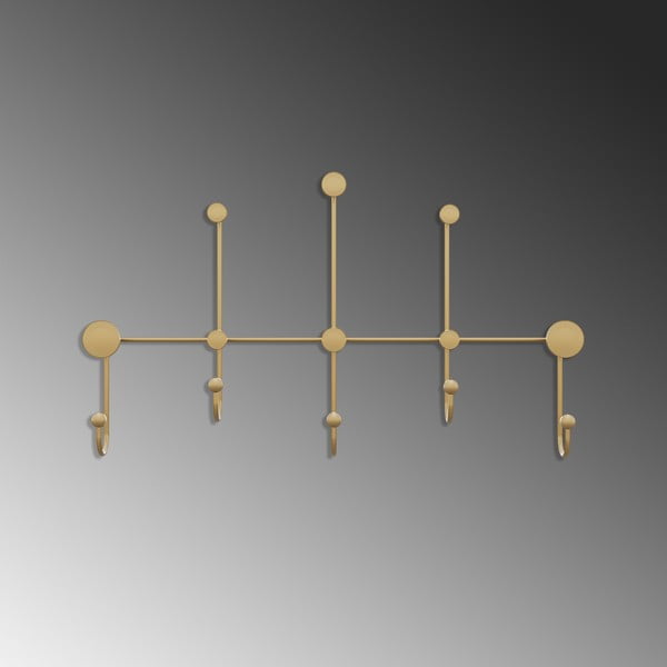 Iš metalo sieninė lentyna auksinės spalvos Dama – Kalune Design-image-4
