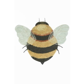 Skalbiamas/rankų darbo iš medvilnės vaikiškas kilimas geltonos spalvos 115x150 cm Bee – Lorena Canals