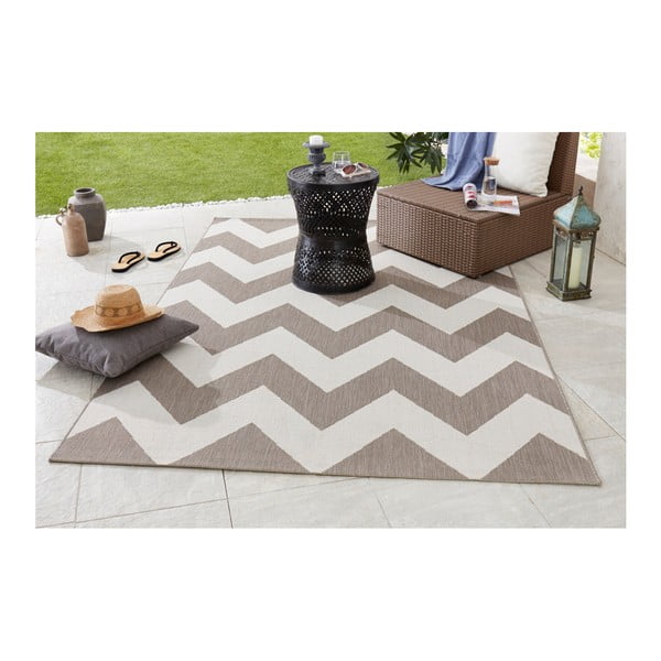 Smėlio ir baltos spalvos lauko kilimas Bougari Unique, 160 x 230 cm-image-3