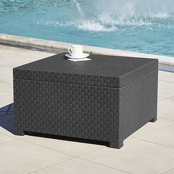 Iš dirbtinio rotango sodo kavos staliukas 56x56 cm – Juinsa-image-1