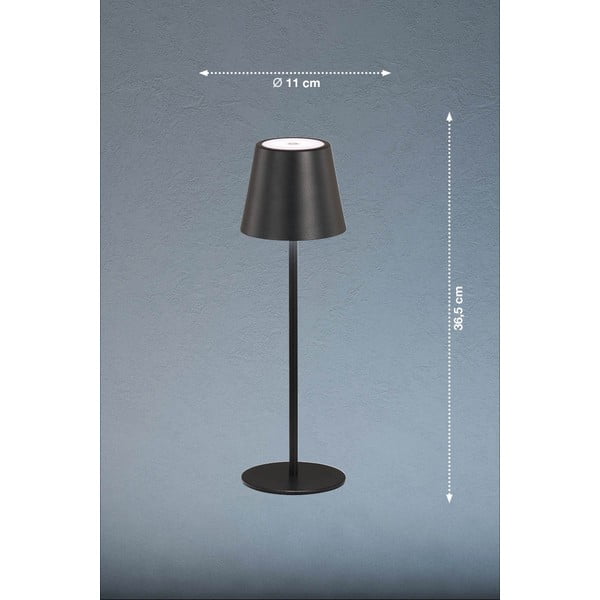 Stalinis šviestuvas juodos spalvos LED (aukštis 36,5 cm) su metaliniu gaubtu Viletto – Fischer & Honsel-image-2