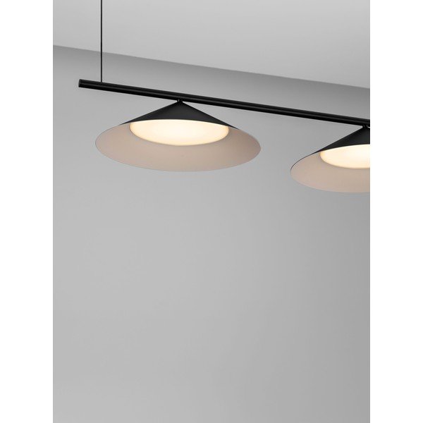 Matinės juodos spalvos iš aliuminio kabantis šviestuvas LED Lui – Nova Luce-image-2