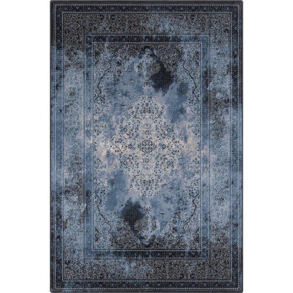 Mėlynos spalvos iš vilnos kilimas 100x180 cm Difida – Agnella