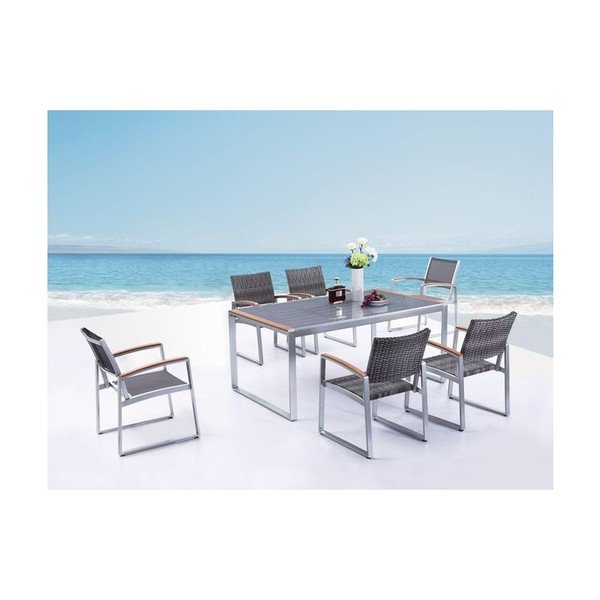 Sodo krėslas pilkos spalvos Ava – Garden Pleasure-image-4