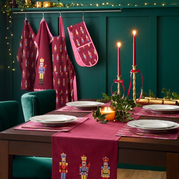 Iš medvilnės virtuvės rankšluosčiai 4 vnt. su Kalėdų motyvu 70x50 cm Christmas Nutcracker – Catherine Lansfield-image-2
