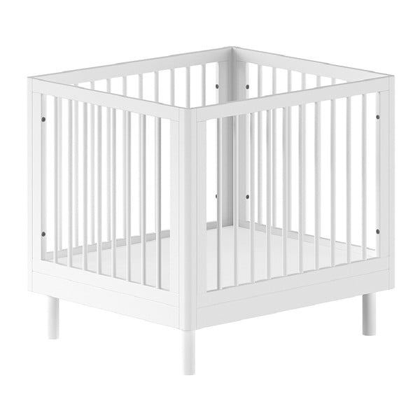 Baltos spalvos iš buko masyvo maniežas vaikams 95x75 cm Forrest – Vipack