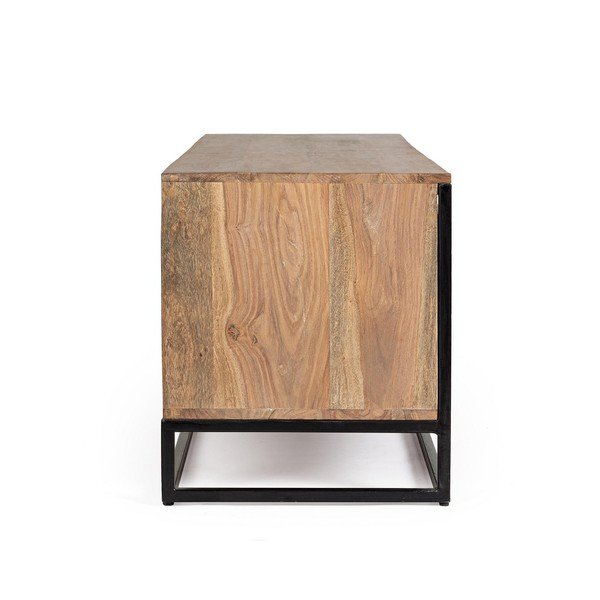 Natūralios spalvos iš dalbergijos medžio masyvo TV spintelė 175x50x45 cm Nartan – Bizzotto-image-4