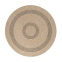 Apvalios formos lauko kilimas juodos spalvos/smėlio spalvos ø 80 cm Comilla – Ayyildiz Carpets