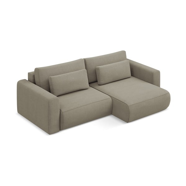 Šviesiai rudos spalvos sulankstoma/su sandėliavimo vieta kampinė sofa (su dešiniuoju kampu/su gultu) Kapua – Makamii-image-4