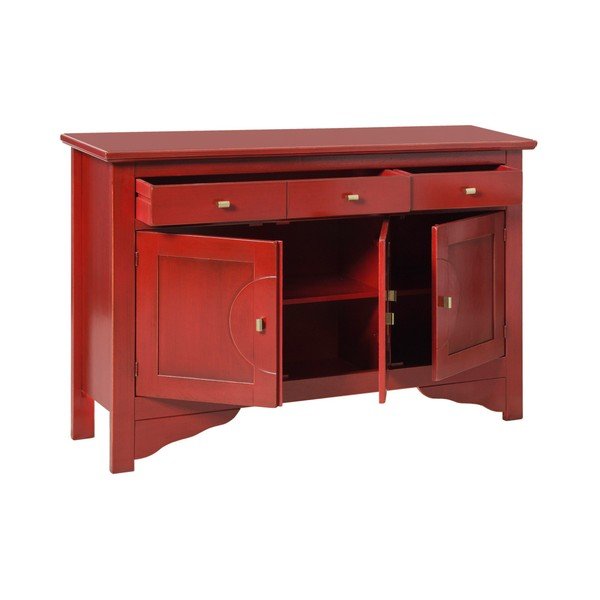 Raudona bufetė "Evergreen House Credenza-image-1