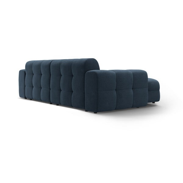 Tamsiai mėlynos spalvos kampinė sofa (su kairiuoju kampu/su gultu) Kendal – Micadoni -image-4