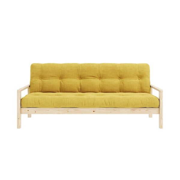 Sulankstoma sofa geltonos spalvos 205 cm Knob – Karup Design