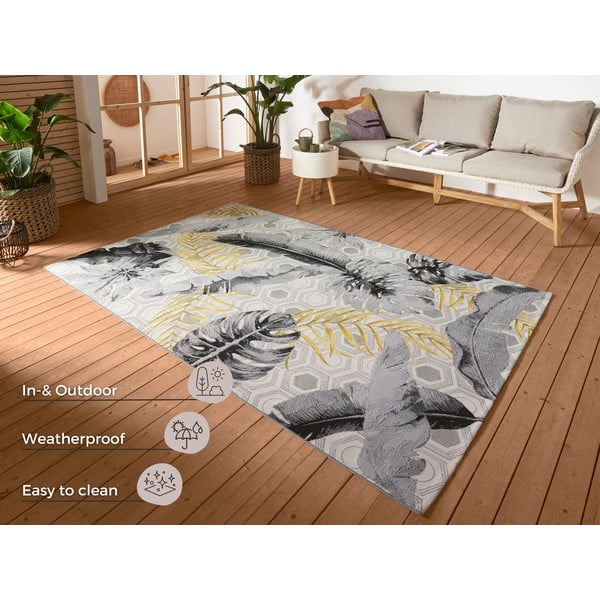 Lauko kilimas geltonos spalvos/pilkos spalvos 240x340 cm Flair – Hanse Home-image-4