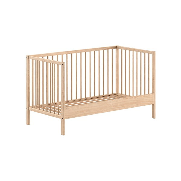 Iš pušies masyvo vaikiška lovelė natūralios spalvos 70x140 cm DINO – Vipack-image-2