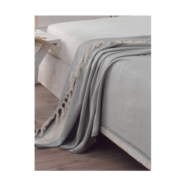 Medvilninė lovatiesė Baliksirti Grey, 200 x 240 cm-image-1