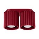 Bordo spalvos iš metalo taškinis šviestuvas 10x21 cm Zora – Sollux