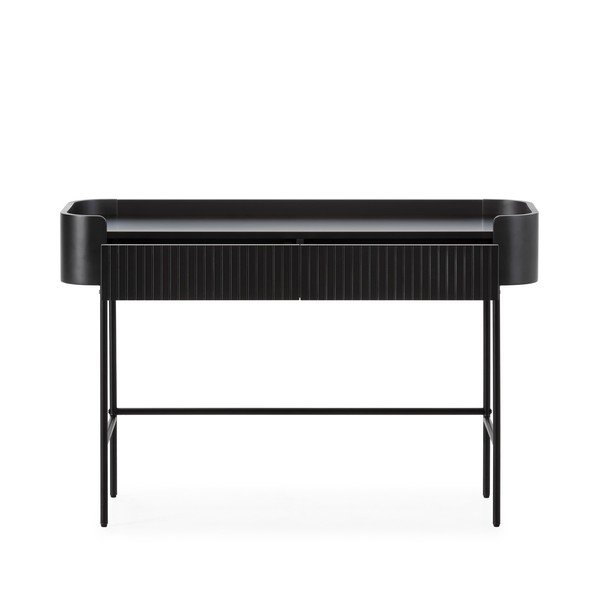 Juodos spalvos konsolinis staliukas 40x120 cm Willa – MOME-image-2