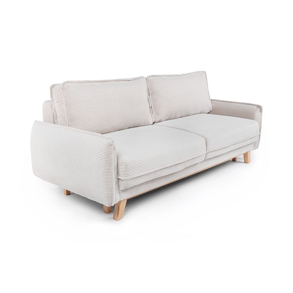 Sulankstoma sofa smėlio spalvos iš kordinio velveto 218 cm Tori – Bonami Selection-image-2