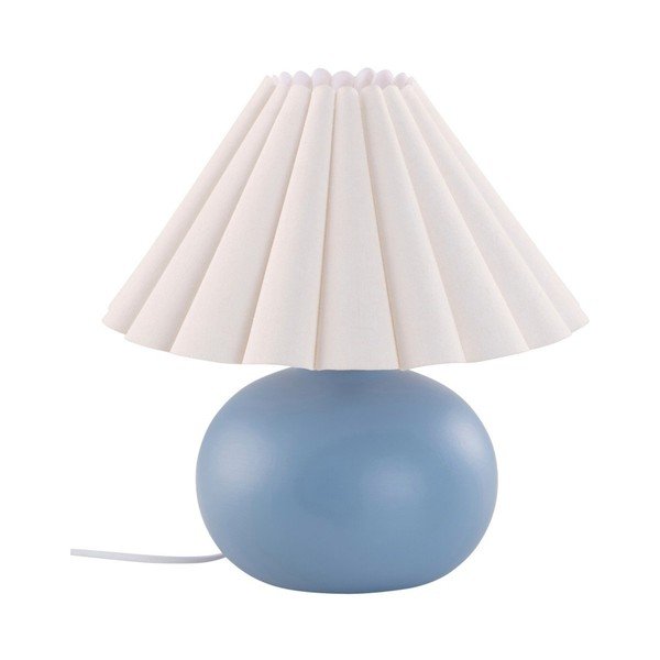 Baltos spalvos/mėlynos spalvos iš keramikos stalinis šviestuvas (aukštis 34 cm) Crasso – Jotex
