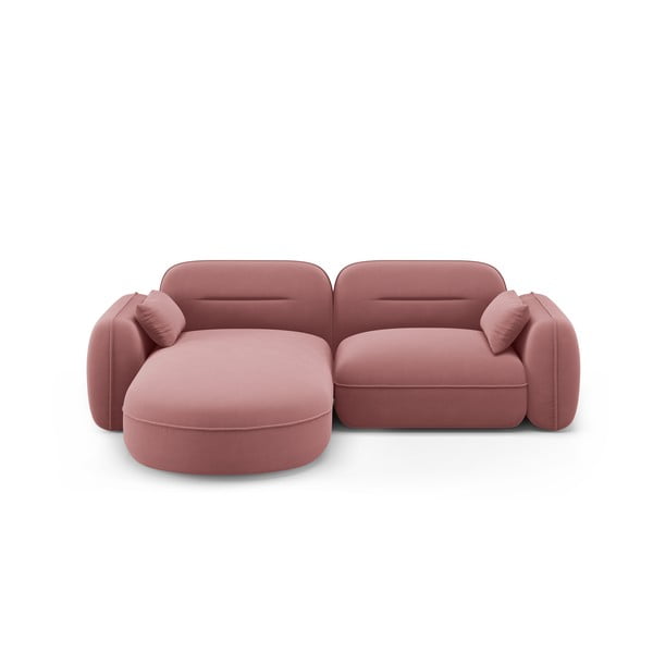 Iš velveto kampinė sofa rožinės spalvos (su kairiuoju kampu) Audrey – Interieurs 86