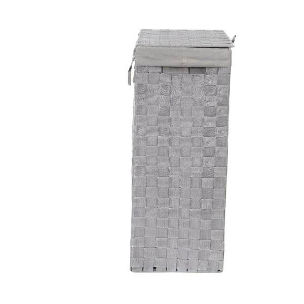 Pilkas skalbinių krepšys su dangčiu Compactor Compactor Laundry Basket Linen, aukštis 60 cm-image-3