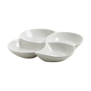 Baltas porcelianinis keturių dalių dubuo Maxwell & Williams Basic, 22,5 x 22,5 cm