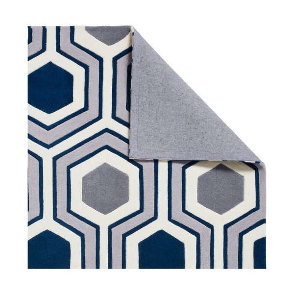 Mėlynas kilimas Think Rugs Hong Kong Hexagon, 120 x 170 cm-image-2