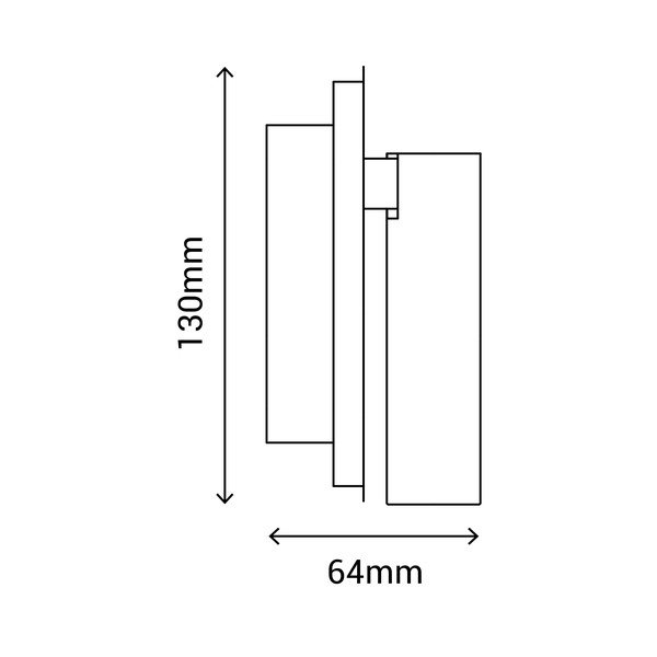 Baltas sieninis šviestuvas SULION Milu, 13 cm ilgio-image-4