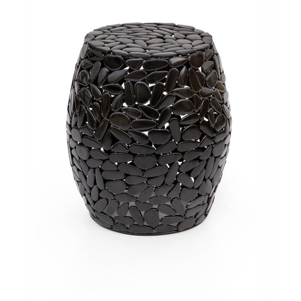 Juodas kavos staliukas WOOX LIVING Floral, ⌀ 40 cm