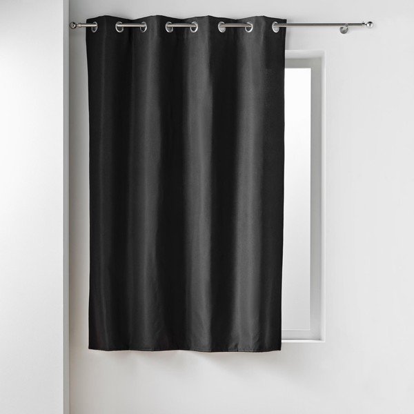 Juodos spalvos iš mikropluošto termo/pritemdymas (dalinis užtemimas) užuolaida 135x180 cm Micropolar – douceur d'intérieur