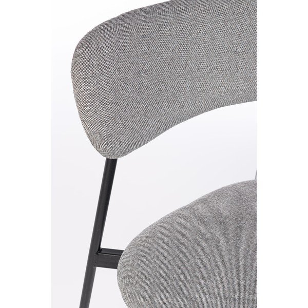 Pilkos spalvos iš audinio valgomojo kėdė Inka – Yes Everyday-image-1
