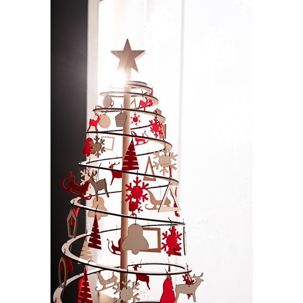 Medinė dekoratyvinė Kalėdų eglutė Spira Slim, aukštis 72 cm-image-2