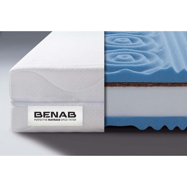 Vidutinio kietumo/labai kietų putų dvipusis čiužinys 180x200 cm BonLife HARD - BENAB-image-1