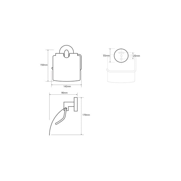 Žalvarinis sidabro spalvos tualetinio popieriaus laikiklis Sapho X-Round-image-3