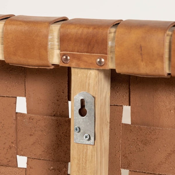 Medžio ir odos dekoro lovos galvūgalis Kave Home Calixta, 153 x 110 cm-image-3