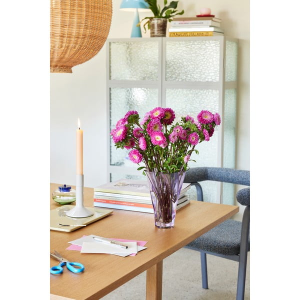 Iš stiklo  rankų darbo vaza violetinės spalvos (aukštis 18 cm) Bloom – Hübsch-image-2