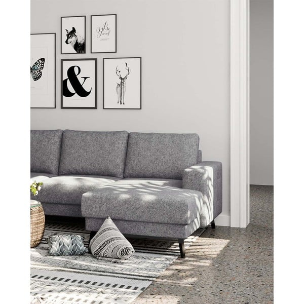 Kampinė sofa pilkos spalvos (su kairiuoju kampu) Fynn – Ghado-image-4