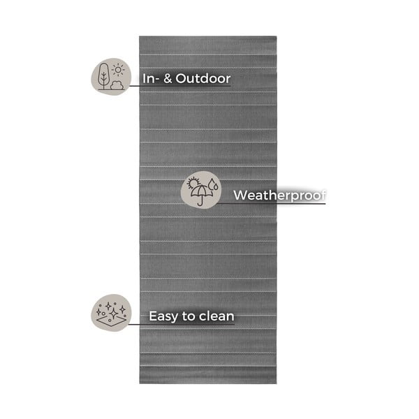 Pilkas lauko kilimas Hanse Home Sunshine, 80 x 300 cm-image-2