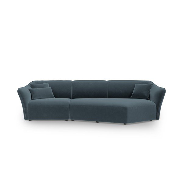 Iš velveto kampinė sofa mėlynos spalvos Tokyo – Cosmopolitan Design