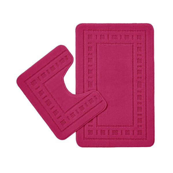 Tamsiai rožinės spalvos vonios kilimėliai 2 vnt. tualetams 50x80 cm Armoni – Catherine Lansfield