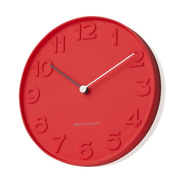 Raudoni skaičiai sieninis laikrodis