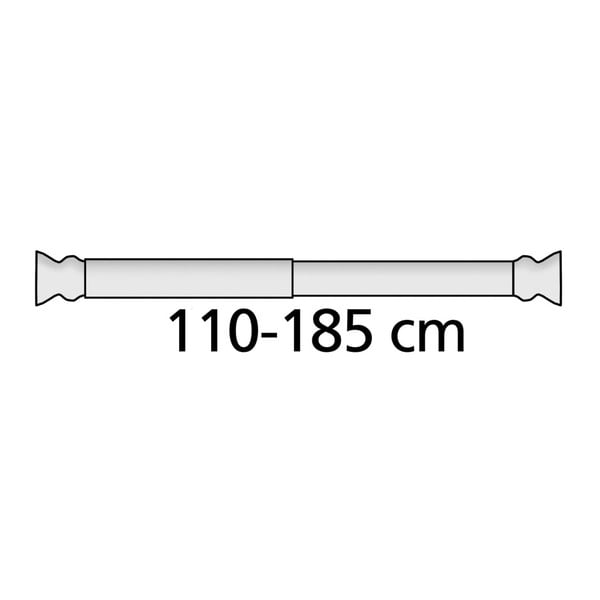 Baltos spalvos teleskopinė dušo užuolaidų lazda Wenko, ilgis 110 - 185 cm-image-3