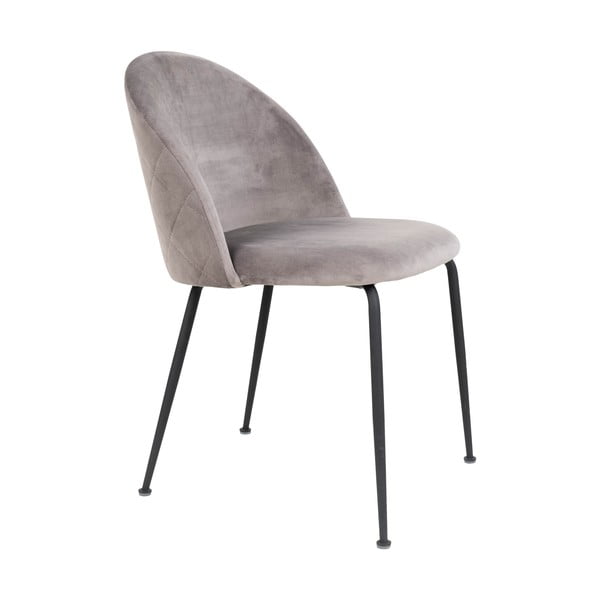 Iš aksomo valgomojo kėdės šviesiai pilkos spalvos 2 vnt. Geneve – House Nordic-image-3