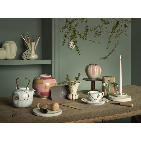 Rožinė keraminė vaza ø 21,5 cm Canvas - Kähler Design-image-2