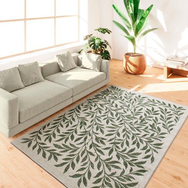 Žalios spalvos/kreminės spalvos lauko ir vidaus kilimas 120x170 cm Lua – Universal-image-1