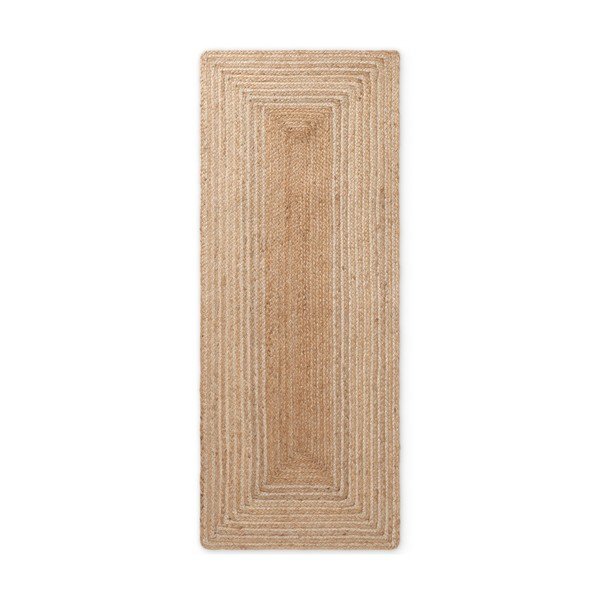 Apverčiamas/rankų darbo natūralios spalvos/šviesios natūralios spalvos iš džiuto kilimas 80x200 cm Juno – Hanse Home-image-4